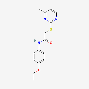 molecular formula C15H17N3O2S B5874770 N-(4-ethoxyphenyl)-2-[(4-methyl-2-pyrimidinyl)thio]acetamide 