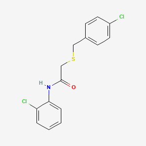 molecular formula C15H13Cl2NOS B5874779 2-[(4-chlorobenzyl)thio]-N-(2-chlorophenyl)acetamide 