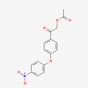 molecular formula C16H13NO6 B5874799 2-[4-(4-nitrophenoxy)phenyl]-2-oxoethyl acetate 