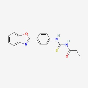 molecular formula C17H15N3O2S B5874803 N-({[4-(1,3-benzoxazol-2-yl)phenyl]amino}carbonothioyl)propanamide 