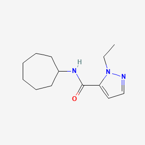 molecular formula C13H21N3O B5874820 N-cycloheptyl-1-ethyl-1H-pyrazole-5-carboxamide 
