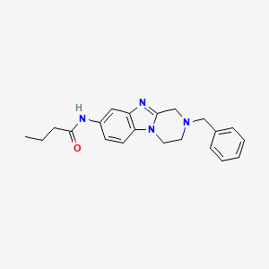 molecular formula C21H24N4O B5874829 N-(2-benzyl-1,2,3,4-tetrahydropyrazino[1,2-a]benzimidazol-8-yl)butanamide 
