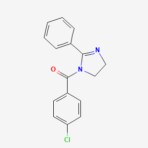molecular formula C16H13ClN2O B5874831 1-(4-chlorobenzoyl)-2-phenyl-4,5-dihydro-1H-imidazole CAS No. 54941-80-9