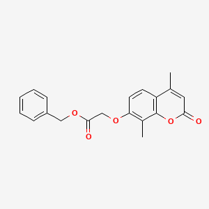 molecular formula C20H18O5 B5874839 benzyl [(4,8-dimethyl-2-oxo-2H-chromen-7-yl)oxy]acetate 