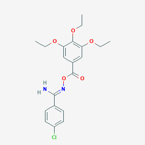 molecular formula C20H23ClN2O5 B5874840 4-chloro-N'-[(3,4,5-triethoxybenzoyl)oxy]benzenecarboximidamide 