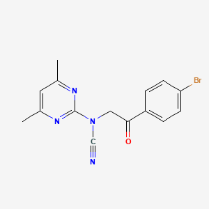 molecular formula C15H13BrN4O B5874853 [2-(4-Bromo-phenyl)-2-oxo-ethyl]-(4,6-dimethyl-pyrimidin-2-yl)-cyanamide 