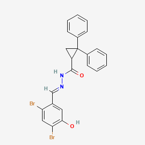 N'-(2,4-dibromo-5-hydroxybenzylidene)-2,2-diphenylcyclopropanecarbohydrazide