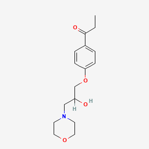 molecular formula C16H23NO4 B5874862 1-{4-[2-hydroxy-3-(4-morpholinyl)propoxy]phenyl}-1-propanone CAS No. 63957-22-2