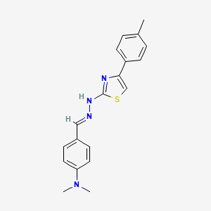 molecular formula C19H20N4S B5874880 4-(dimethylamino)benzaldehyde [4-(4-methylphenyl)-1,3-thiazol-2-yl]hydrazone 