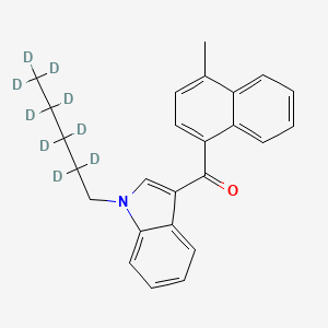 molecular formula C25H16D9NO B587490 (4-甲基萘-1-基)-[1-(2,2,3,3,4,4,5,5,5-十九氘戊基)吲哚-3-基]甲苯酮 CAS No. 1651833-50-9