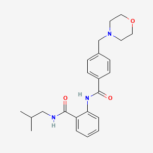 molecular formula C23H29N3O3 B5874900 N-isobutyl-2-{[4-(4-morpholinylmethyl)benzoyl]amino}benzamide 