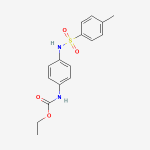 molecular formula C16H18N2O4S B5874909 ethyl (4-{[(4-methylphenyl)sulfonyl]amino}phenyl)carbamate 