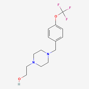 molecular formula C14H19F3N2O2 B5874912 2-{4-[4-(trifluoromethoxy)benzyl]-1-piperazinyl}ethanol 