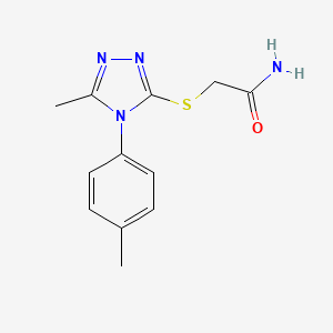molecular formula C12H14N4OS B5874954 2-{[5-methyl-4-(4-methylphenyl)-4H-1,2,4-triazol-3-yl]thio}acetamide 