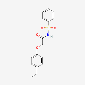 molecular formula C16H17NO4S B5874966 2-(4-ethylphenoxy)-N-(phenylsulfonyl)acetamide 
