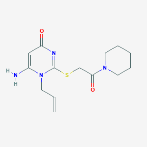 molecular formula C14H20N4O2S B5874972 1-allyl-6-amino-2-{[2-oxo-2-(1-piperidinyl)ethyl]thio}-4(1H)-pyrimidinone 