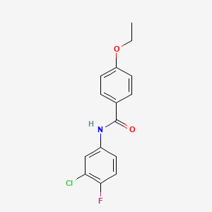 molecular formula C15H13ClFNO2 B5874978 N-(3-chloro-4-fluorophenyl)-4-ethoxybenzamide 
