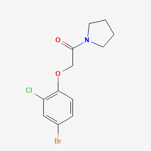 molecular formula C12H13BrClNO2 B5874988 1-[(4-bromo-2-chlorophenoxy)acetyl]pyrrolidine 