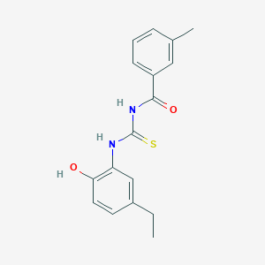 molecular formula C17H18N2O2S B5874994 N-{[(5-ethyl-2-hydroxyphenyl)amino]carbonothioyl}-3-methylbenzamide 