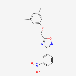 molecular formula C17H15N3O4 B5874999 5-[(3,5-dimethylphenoxy)methyl]-3-(3-nitrophenyl)-1,2,4-oxadiazole 