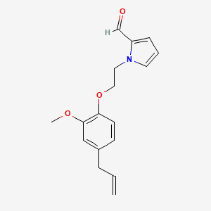 molecular formula C17H19NO3 B5875007 1-[2-(4-allyl-2-methoxyphenoxy)ethyl]-1H-pyrrole-2-carbaldehyde 