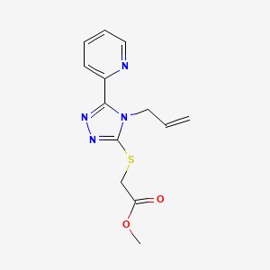 molecular formula C13H14N4O2S B5875008 methyl {[4-allyl-5-(2-pyridinyl)-4H-1,2,4-triazol-3-yl]thio}acetate 