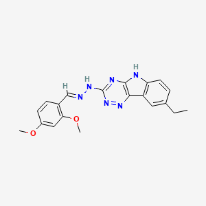 molecular formula C20H20N6O2 B5875017 2,4-dimethoxybenzaldehyde (8-ethyl-5H-[1,2,4]triazino[5,6-b]indol-3-yl)hydrazone 