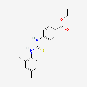 molecular formula C18H20N2O2S B5875025 ethyl 4-({[(2,4-dimethylphenyl)amino]carbonothioyl}amino)benzoate 