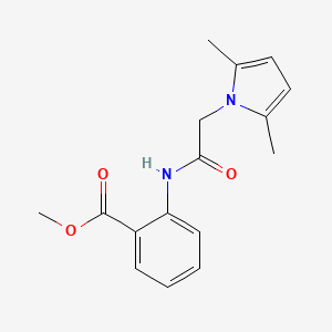 molecular formula C16H18N2O3 B5875029 methyl 2-{[(2,5-dimethyl-1H-pyrrol-1-yl)acetyl]amino}benzoate 