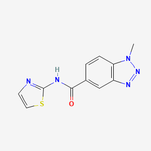 molecular formula C11H9N5OS B5875037 1-methyl-N-1,3-thiazol-2-yl-1H-1,2,3-benzotriazole-5-carboxamide 