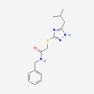 molecular formula C15H20N4OS B5875063 N-benzyl-2-[(5-isobutyl-4H-1,2,4-triazol-3-yl)thio]acetamide 