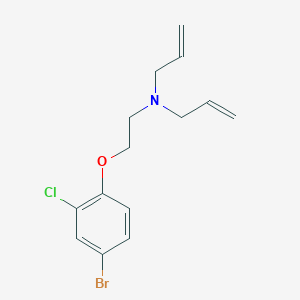 molecular formula C14H17BrClNO B5875078 N-allyl-N-[2-(4-bromo-2-chlorophenoxy)ethyl]-2-propen-1-amine 
