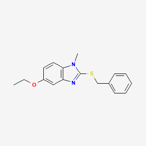 molecular formula C17H18N2OS B5875088 2-(benzylthio)-5-ethoxy-1-methyl-1H-benzimidazole 