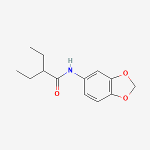 molecular formula C13H17NO3 B5875109 N-1,3-benzodioxol-5-yl-2-ethylbutanamide 