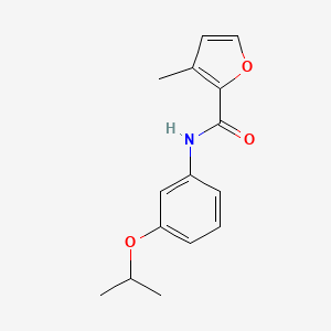 molecular formula C15H17NO3 B5875115 N-(3-isopropoxyphenyl)-3-methyl-2-furamide 