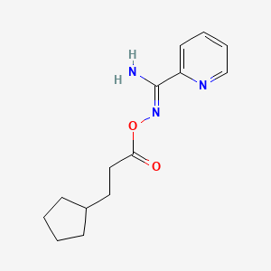 molecular formula C14H19N3O2 B5875123 N'-[(3-cyclopentylpropanoyl)oxy]-2-pyridinecarboximidamide 