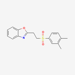 molecular formula C17H17NO3S B5875124 2-{2-[(3,4-dimethylphenyl)sulfonyl]ethyl}-1,3-benzoxazole 