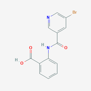 molecular formula C13H9BrN2O3 B5875126 2-{[(5-bromo-3-pyridinyl)carbonyl]amino}benzoic acid 