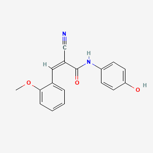 molecular formula C17H14N2O3 B5875168 2-cyano-N-(4-hydroxyphenyl)-3-(2-methoxyphenyl)acrylamide CAS No. 357315-75-4