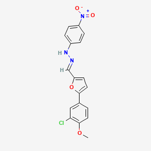 molecular formula C18H14ClN3O4 B5875182 5-(3-chloro-4-methoxyphenyl)-2-furaldehyde (4-nitrophenyl)hydrazone 