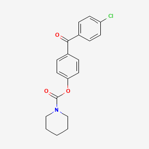 molecular formula C19H18ClNO3 B5875192 4-(4-chlorobenzoyl)phenyl 1-piperidinecarboxylate 