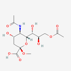 molecular formula C14H23NO10 B587520 N-乙酰-2-O-甲基-β-神经氨酸 9-乙酸酯 CAS No. 55717-57-2