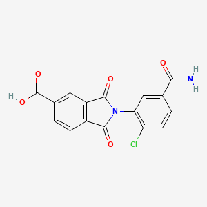 molecular formula C16H9ClN2O5 B5875202 2-[5-(aminocarbonyl)-2-chlorophenyl]-1,3-dioxo-5-isoindolinecarboxylic acid 
