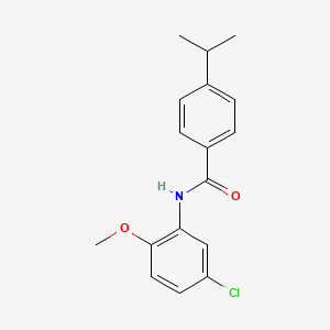 molecular formula C17H18ClNO2 B5875215 N-(5-chloro-2-methoxyphenyl)-4-isopropylbenzamide 