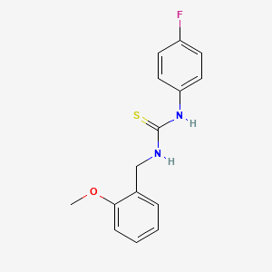 molecular formula C15H15FN2OS B5875225 N-(4-fluorophenyl)-N'-(2-methoxybenzyl)thiourea 
