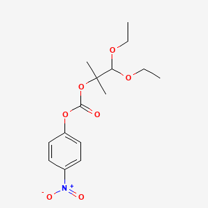 molecular formula C15H21NO7 B587525 2-(1,1-Diethoxy-2-methyl)propyl 4'-Nitrophenyl Carbonate CAS No. 1246819-38-4