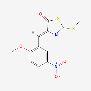 molecular formula C12H10N2O4S2 B5875266 4-(2-methoxy-5-nitrobenzylidene)-2-(methylthio)-1,3-thiazol-5(4H)-one 