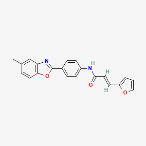 molecular formula C21H16N2O3 B5875272 3-(2-furyl)-N-[4-(5-methyl-1,3-benzoxazol-2-yl)phenyl]acrylamide 