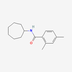 molecular formula C16H23NO B5875296 N-cycloheptyl-2,4-dimethylbenzamide CAS No. 701224-21-7
