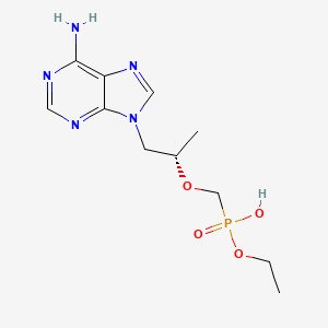 molecular formula C11H18N5O4P B587530 Ethyl hydrogen ((((S)-1-(6-amino-9H-purin-9-yl)propan-2-yl)oxy)methyl)phosphonate CAS No. 1255525-18-8
